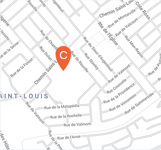 Carte interactive de la localisation du Site Saint-Louis